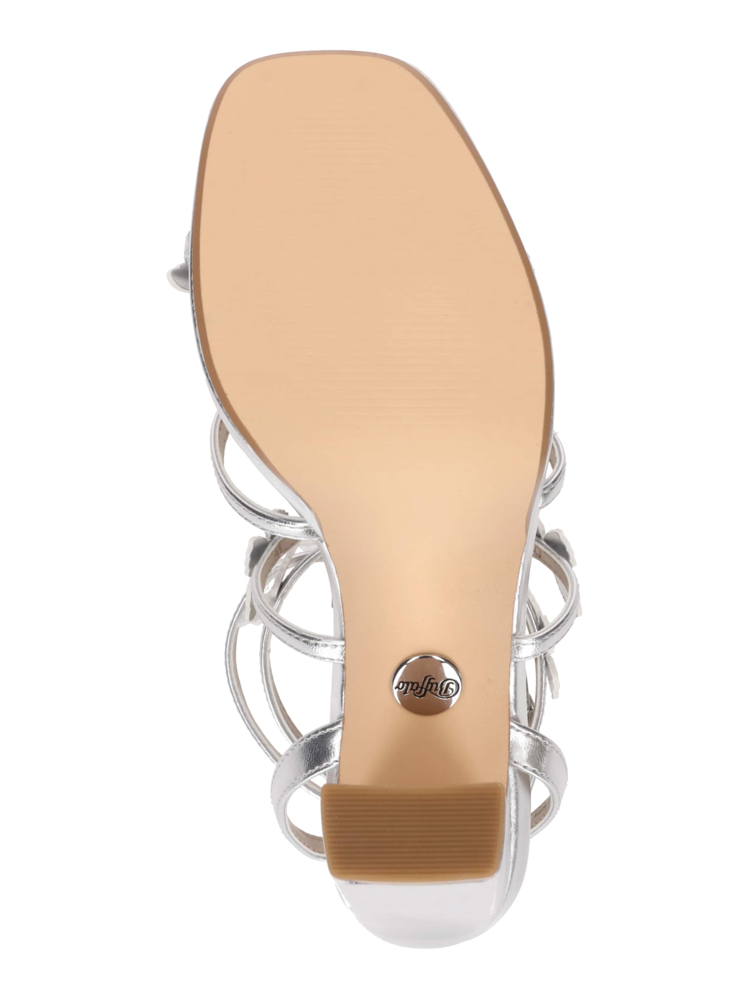 BUFFALO Босоножки с ремешком 'JUNE' в Серебристый