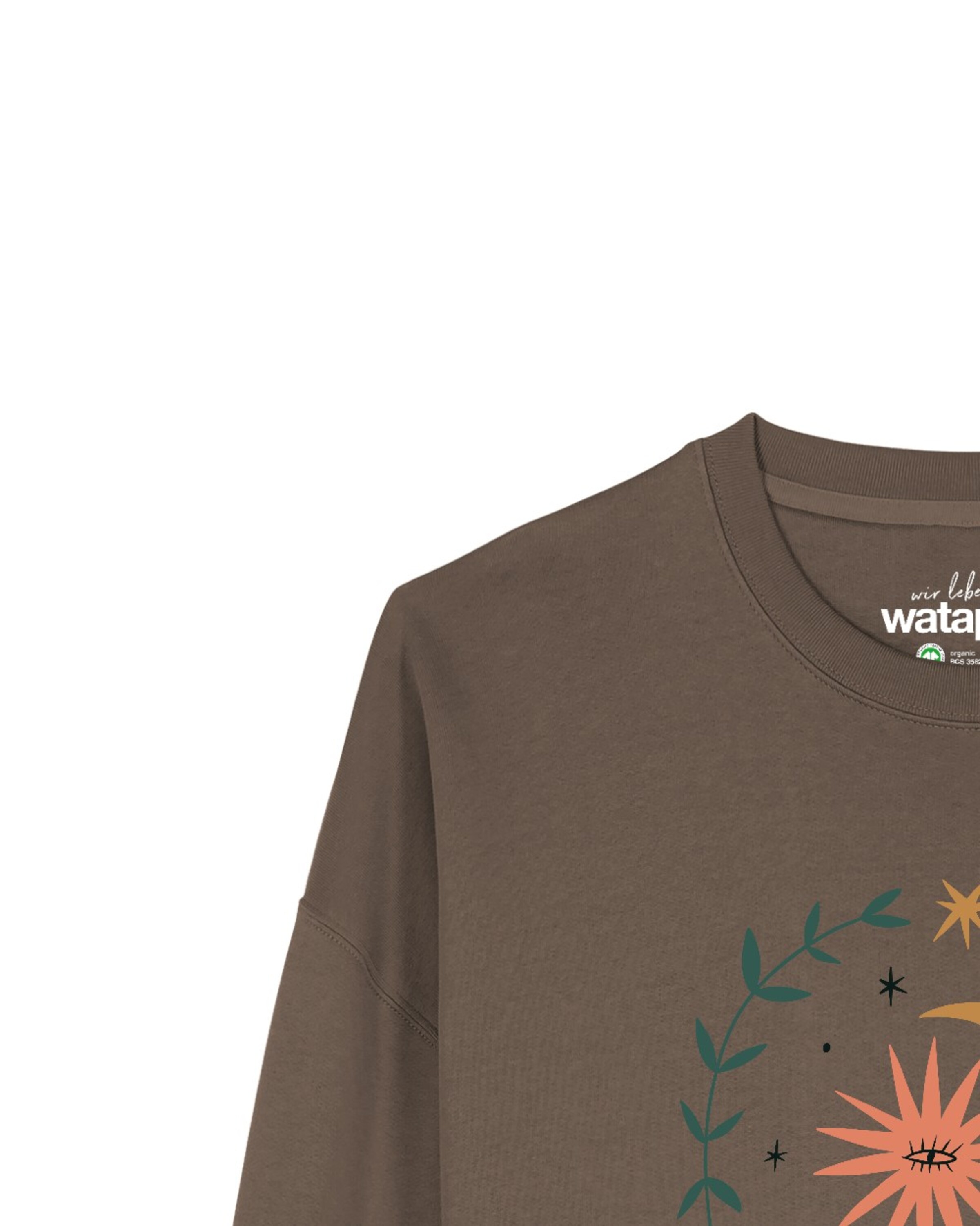 Sweat-shirt 'Love and flex ' Watapparel en marron