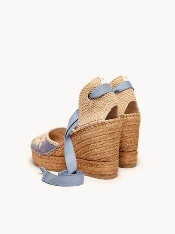 Alhamas - Sandalias 'Alpargata Cuña 10 cm' en azul
