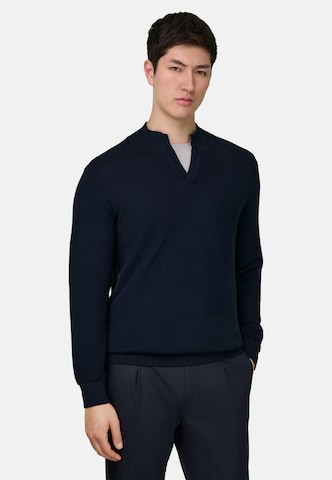Pull-over Boggi Milano en bleu : devant