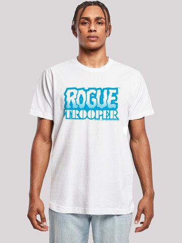 T-Shirt 'Rogue Trooper Comic Book Blue Logo' F4NT4STIC en blanc : devant