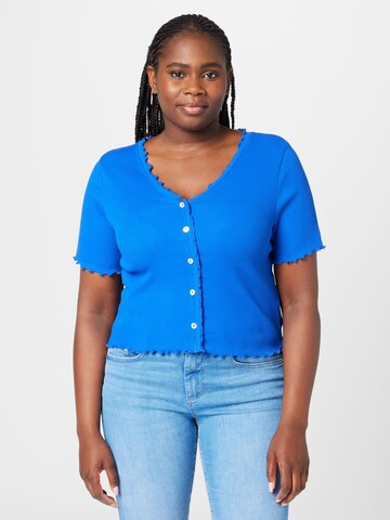 ONLY Curve Tričko 'LAILA' – modrá: přední strana