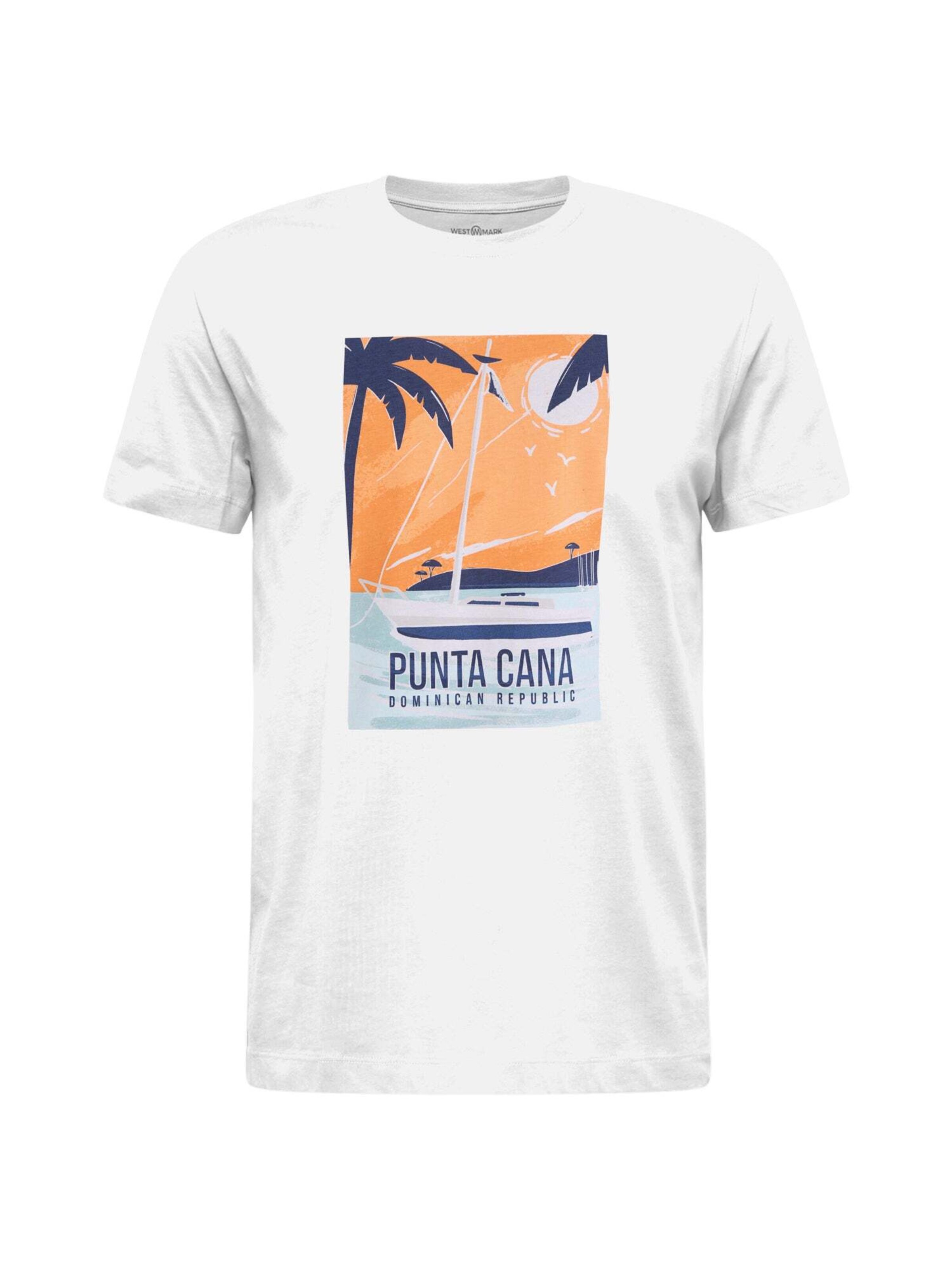 WESTMARK LONDON T-Shirt 'VACA PUNTA CANA' en mélange de couleurs / blanc, Vue avec produit