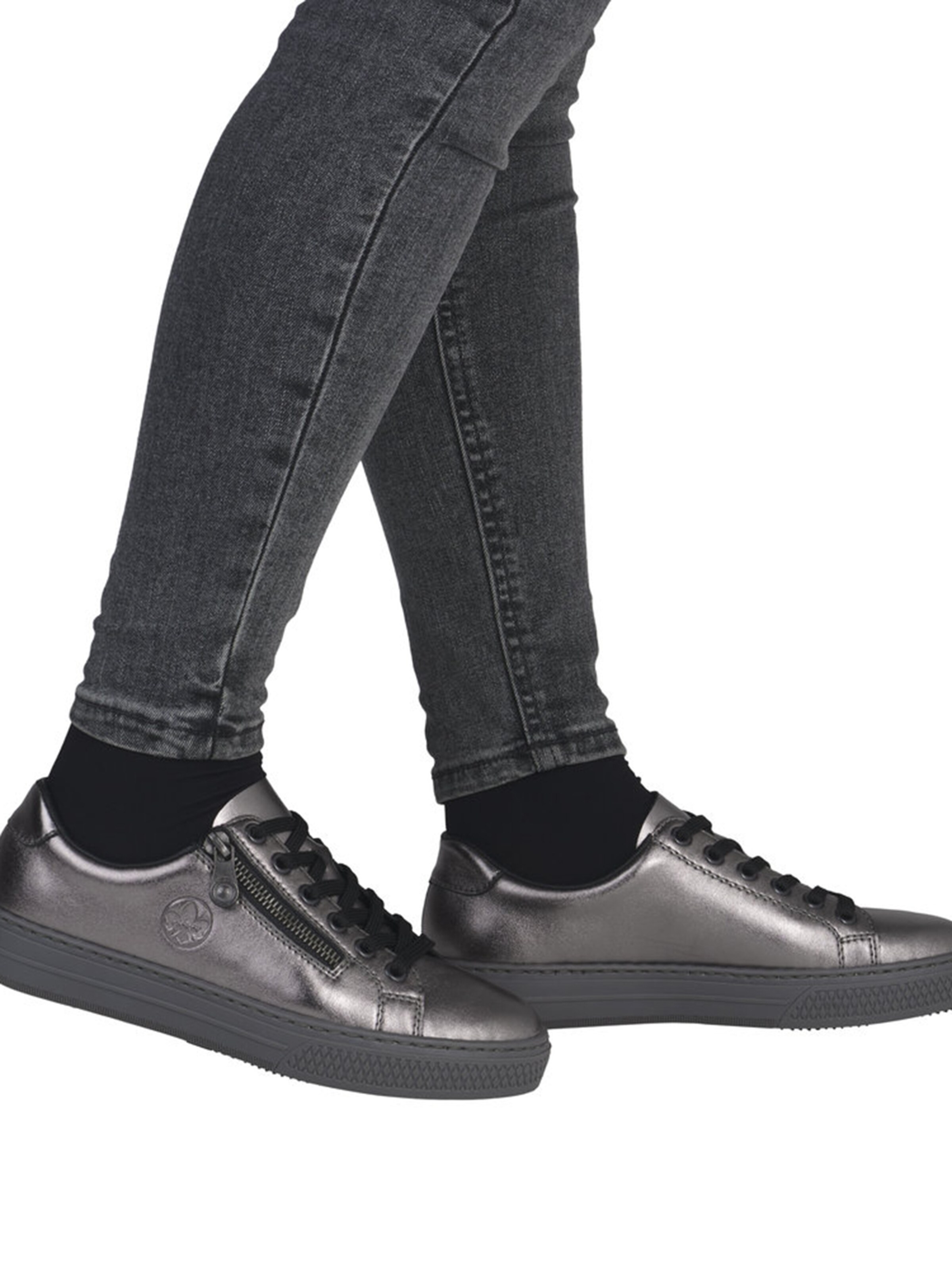 Rieker Nizke superge | srebrna barva