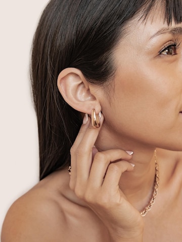 Boucles d'oreilles 'Bold Dome Hoop' Hey Happiness en or