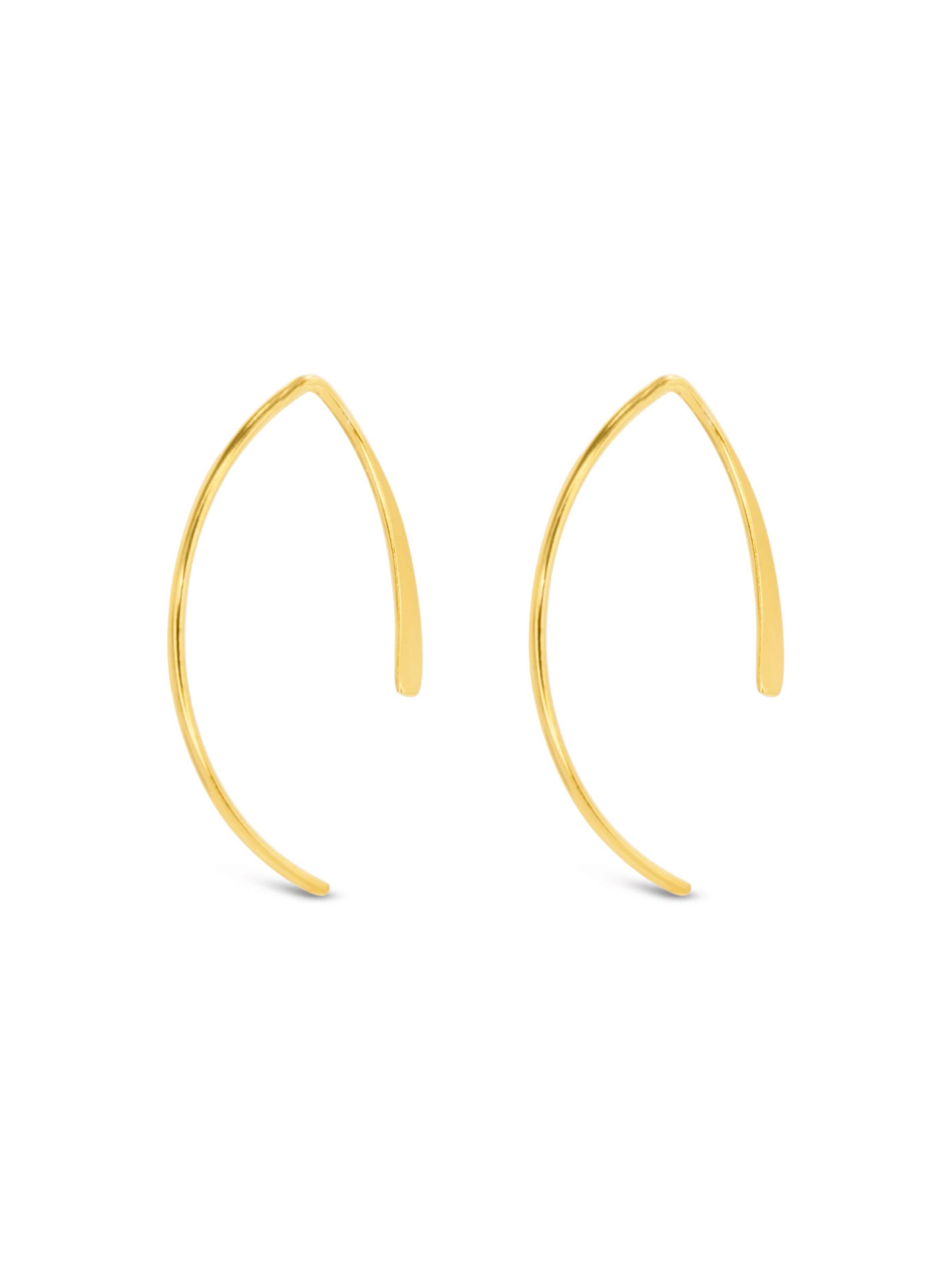 ARS-ARGENTI Ohrringe 'HANG LOOSE'‌‌‌‌‌ in Gold: Vorderseite