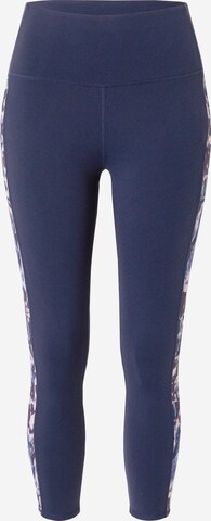 SKECHERS Skinny Workout Pants in Blue: front