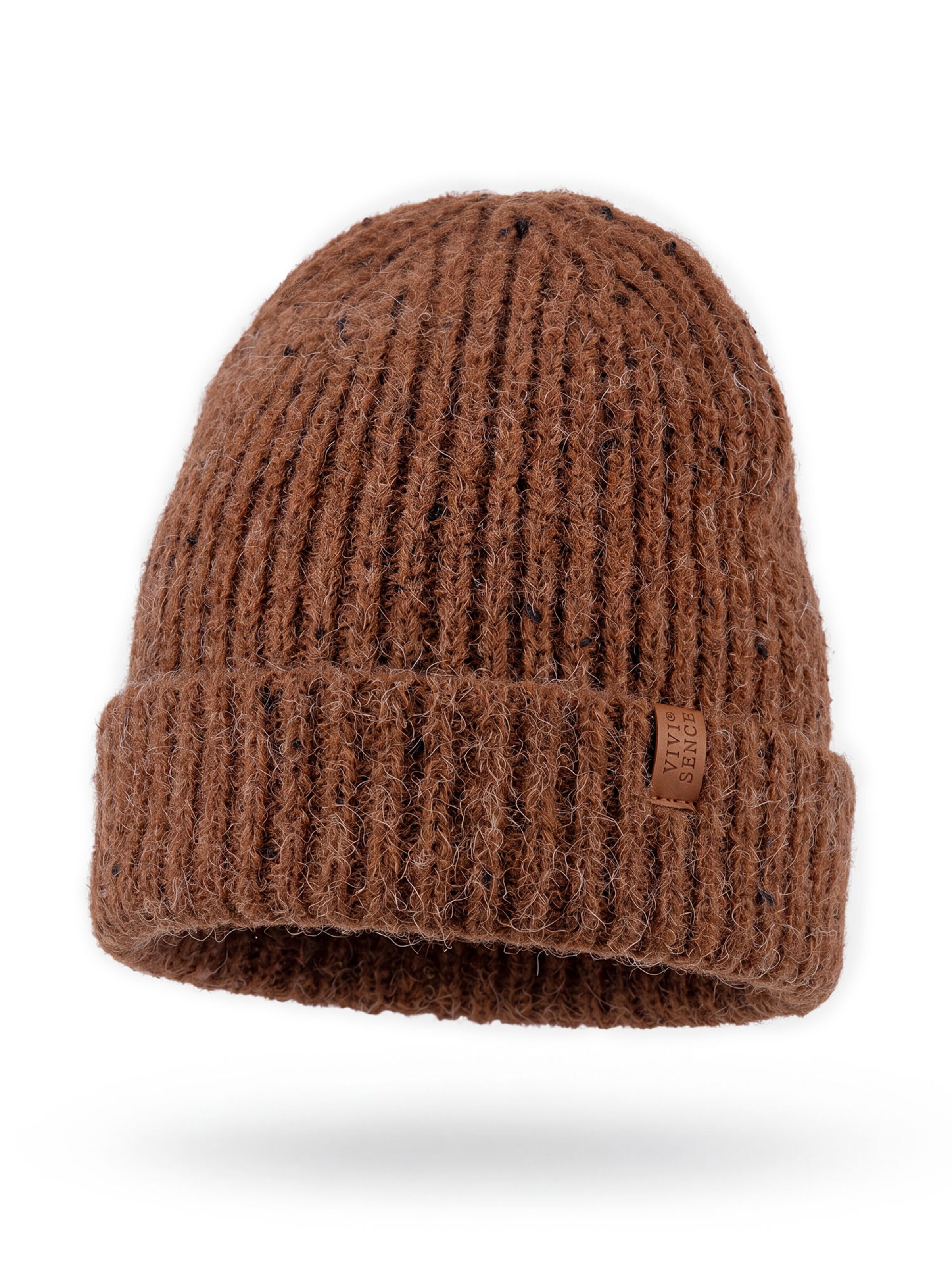 Vivisence Beanie '70126' in Brown: front