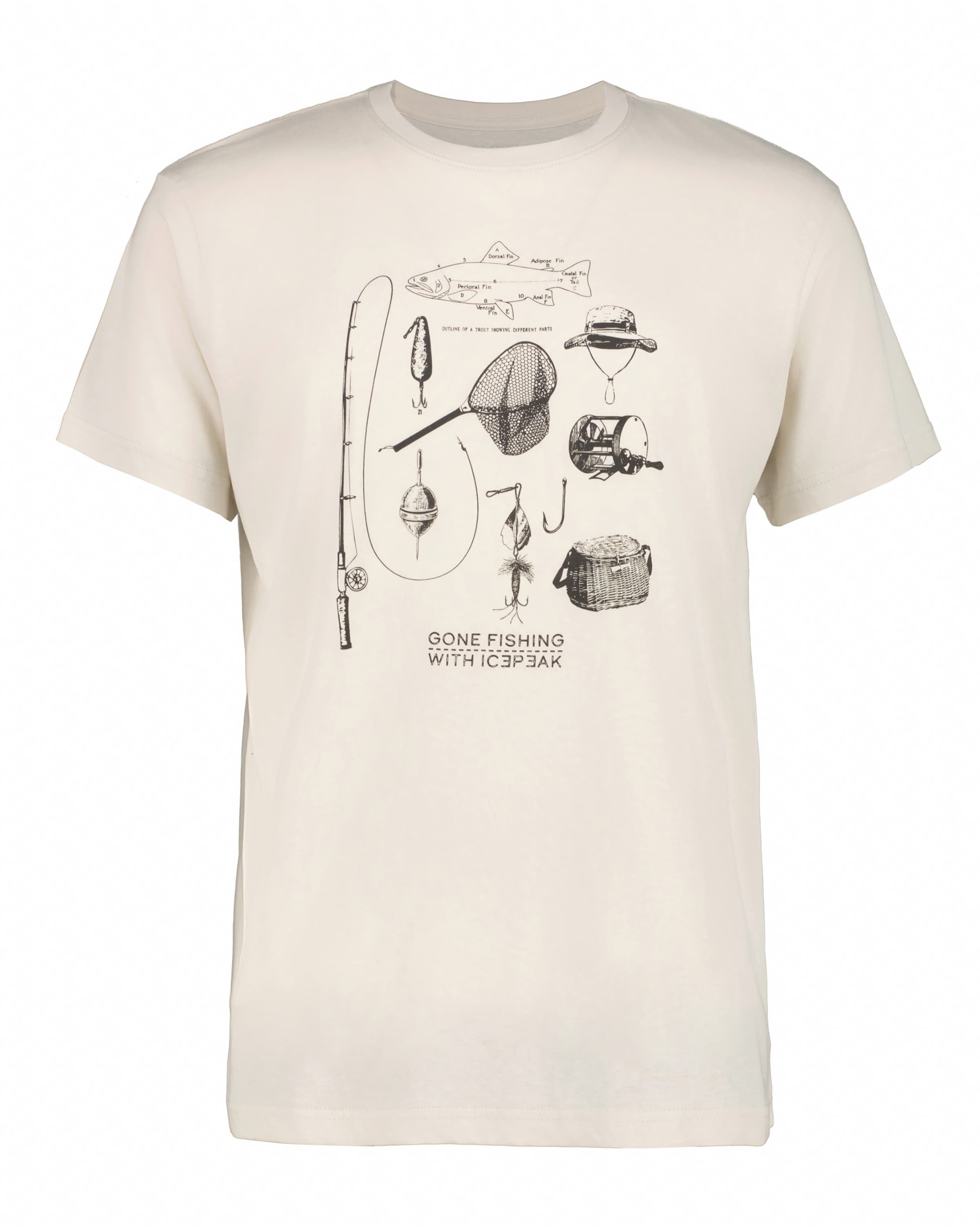 ICEPEAK T-Shirt in Beige: Vorderseite