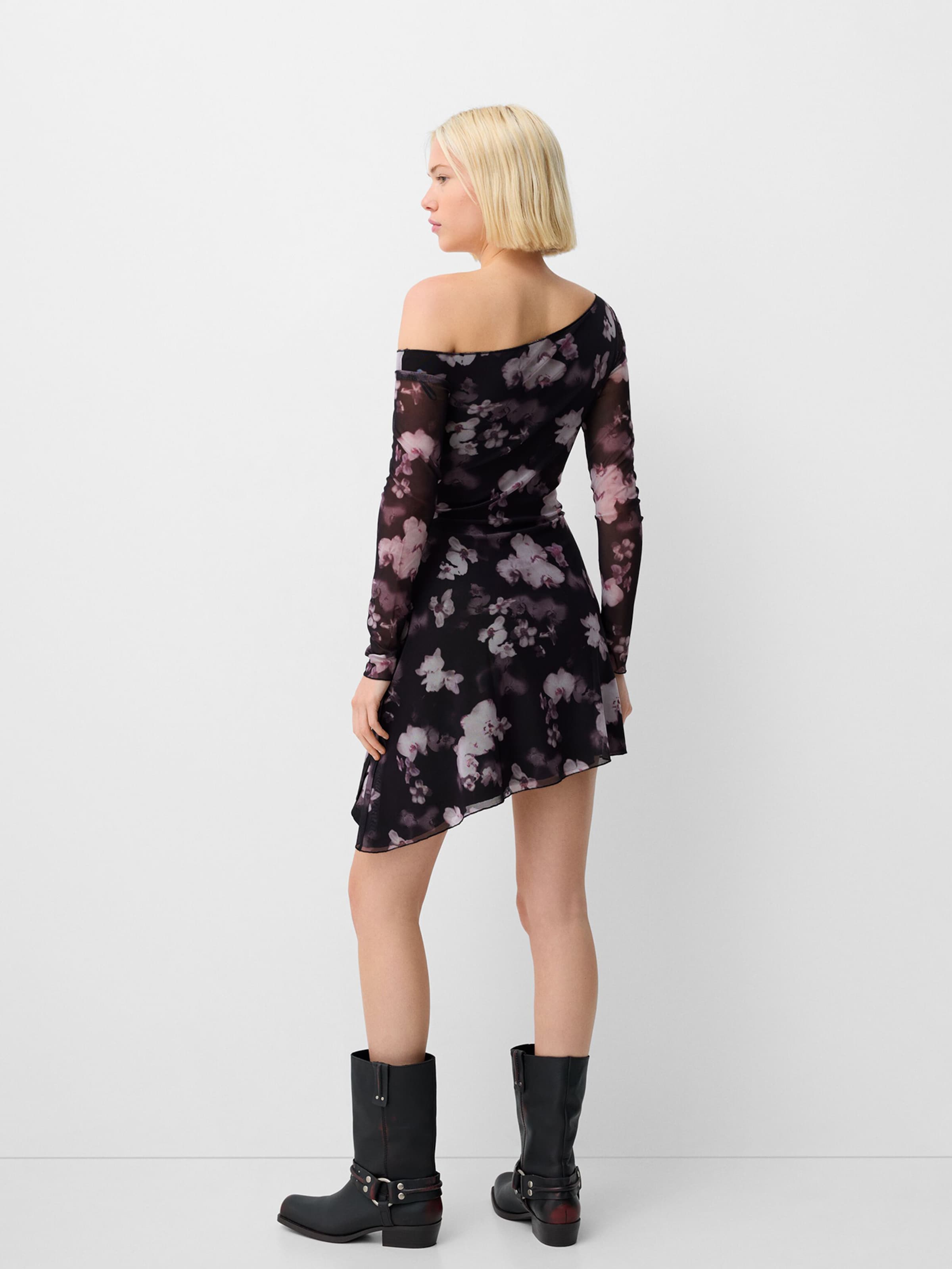 Bershka Dress in Anthracite, Light Grey ABOUT YOU