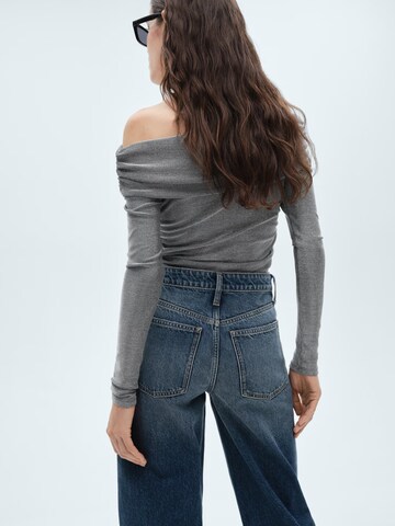 MANGO T-shirt 'XTOM' i silver