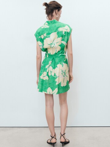 MANGO Blousejurk 'FLOR' in Groen