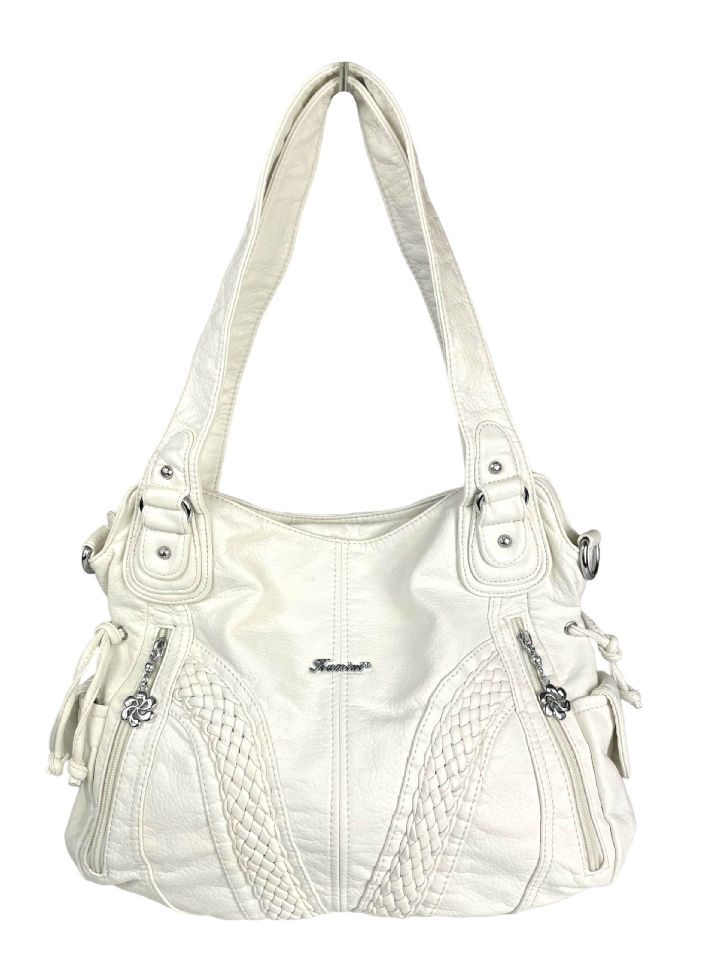 Borsa a mano di Kumixi in bianco: frontale