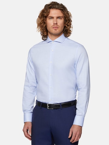 Boggi Milano Slim fit Button Up Shirt in Blue: front