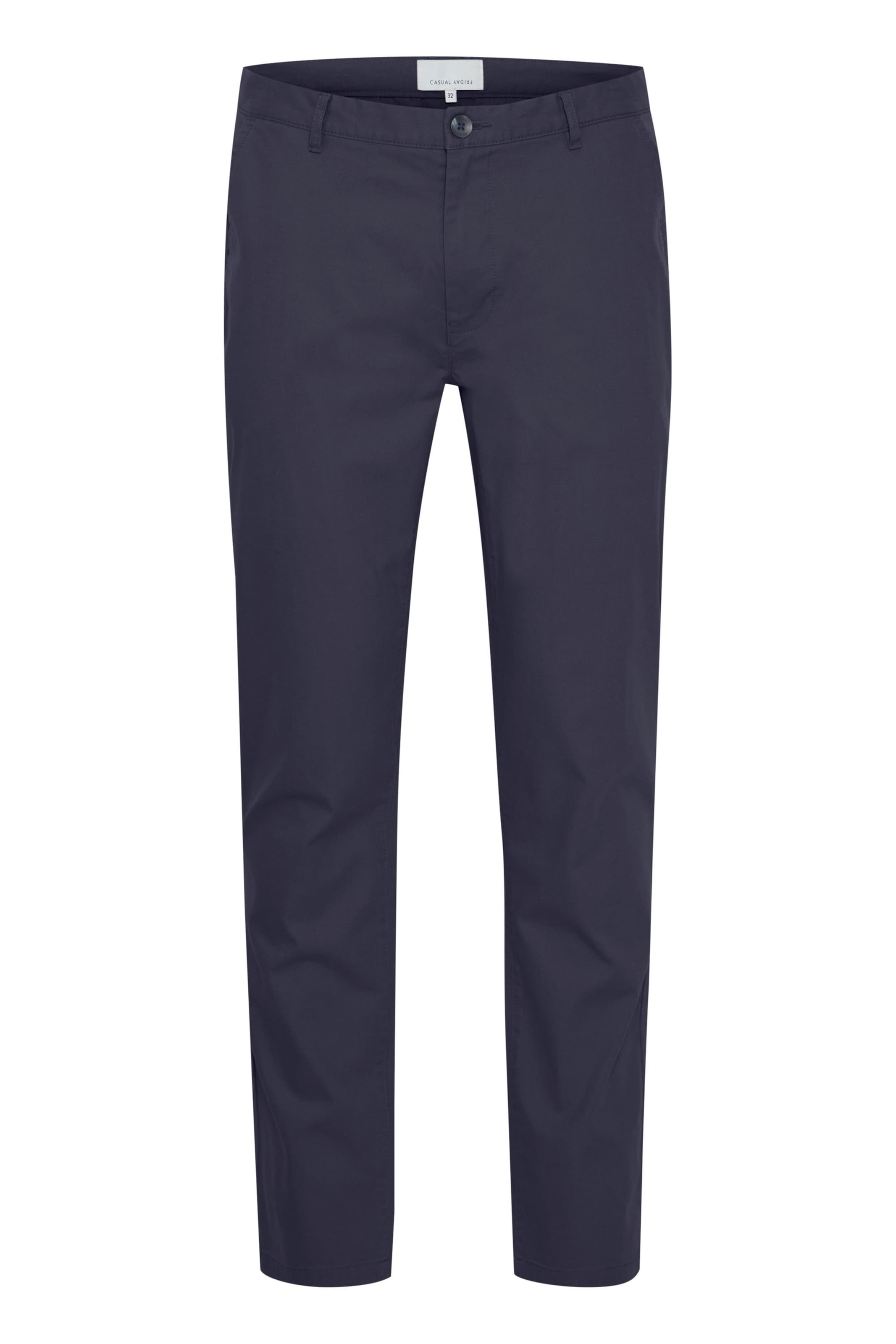 Casual Friday - Slimfit Calças chino 'Viggo' em azul: frente
