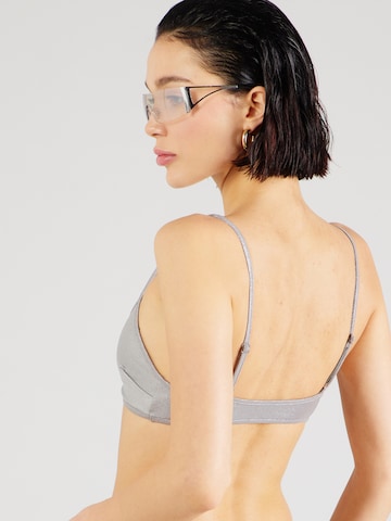 WEEKDAY T-shirt Bikini top in Silver