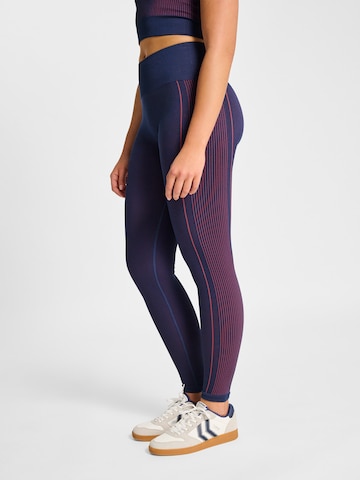Hummel Skinny Sportbroek in Blauw