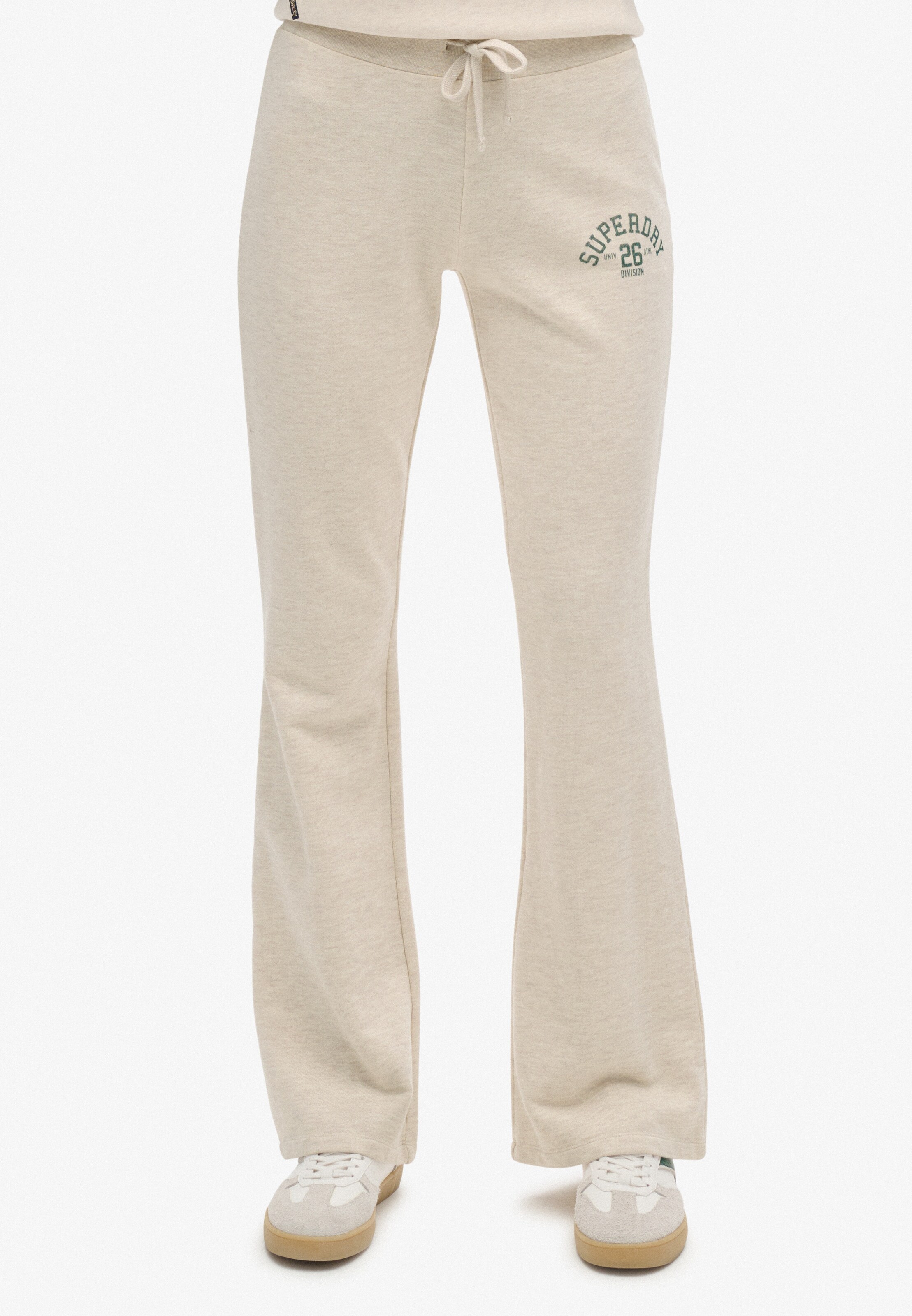 Superdry Flared Broek in Wit: voorkant