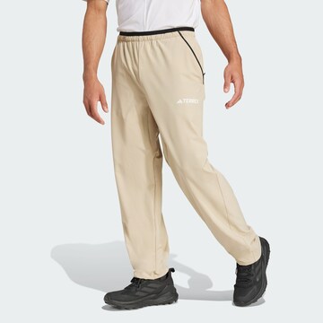 Regular Pantalon outdoor 'Multi Liteflex' ADIDAS TERREX en beige : devant
