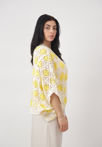 Elara Oversized cardigan i gul