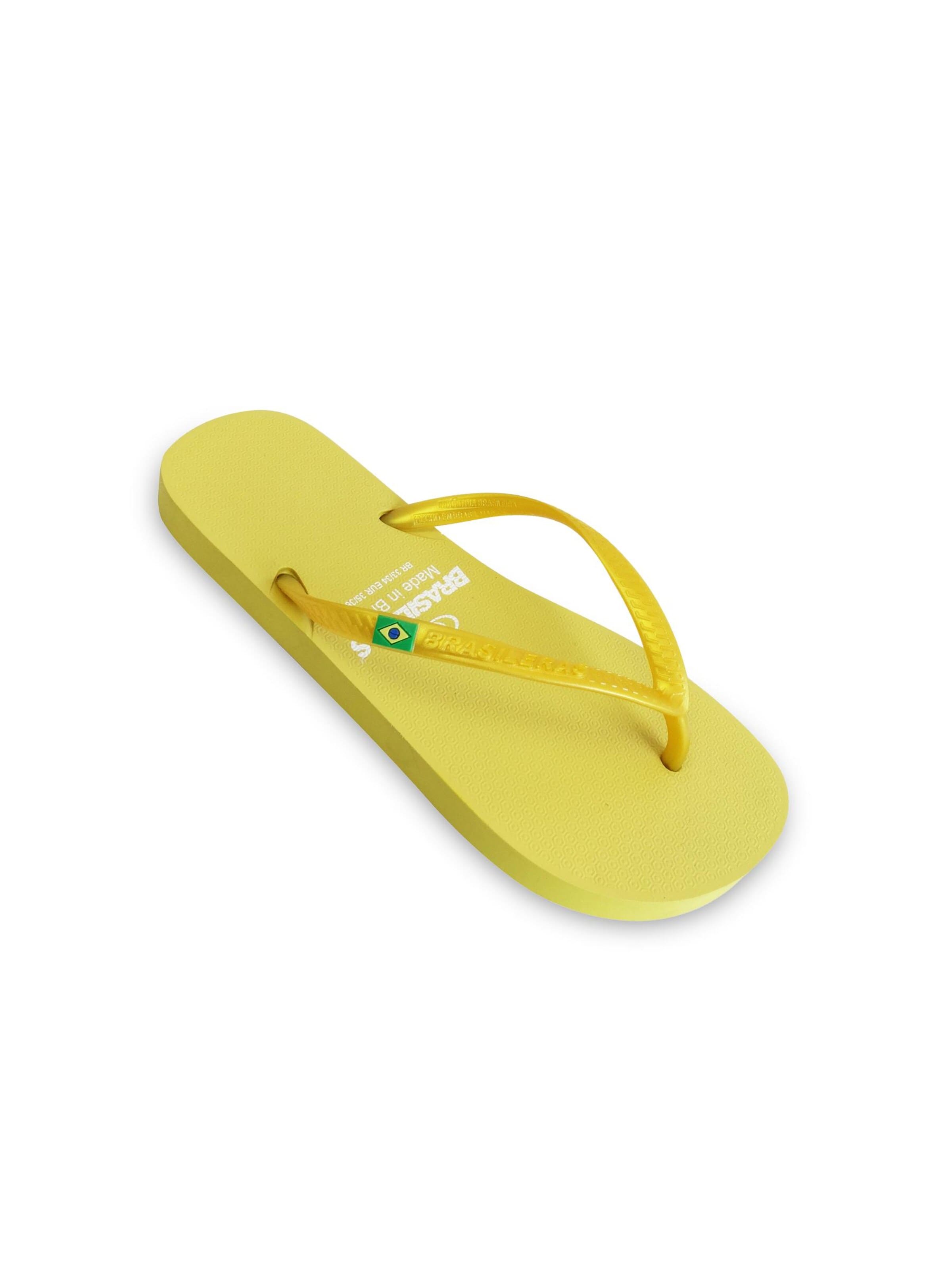 Brasileras - Sapato de praia/banho 'Classic Pearl W' em amarelo: frente