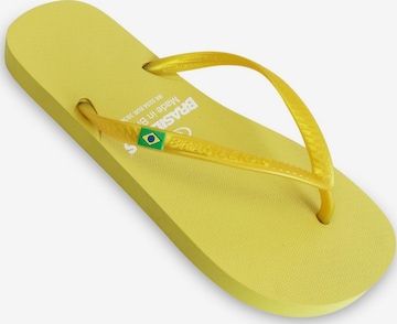 Brasileras - Sapato de praia/banho 'Classic Pearl W' em amarelo: frente