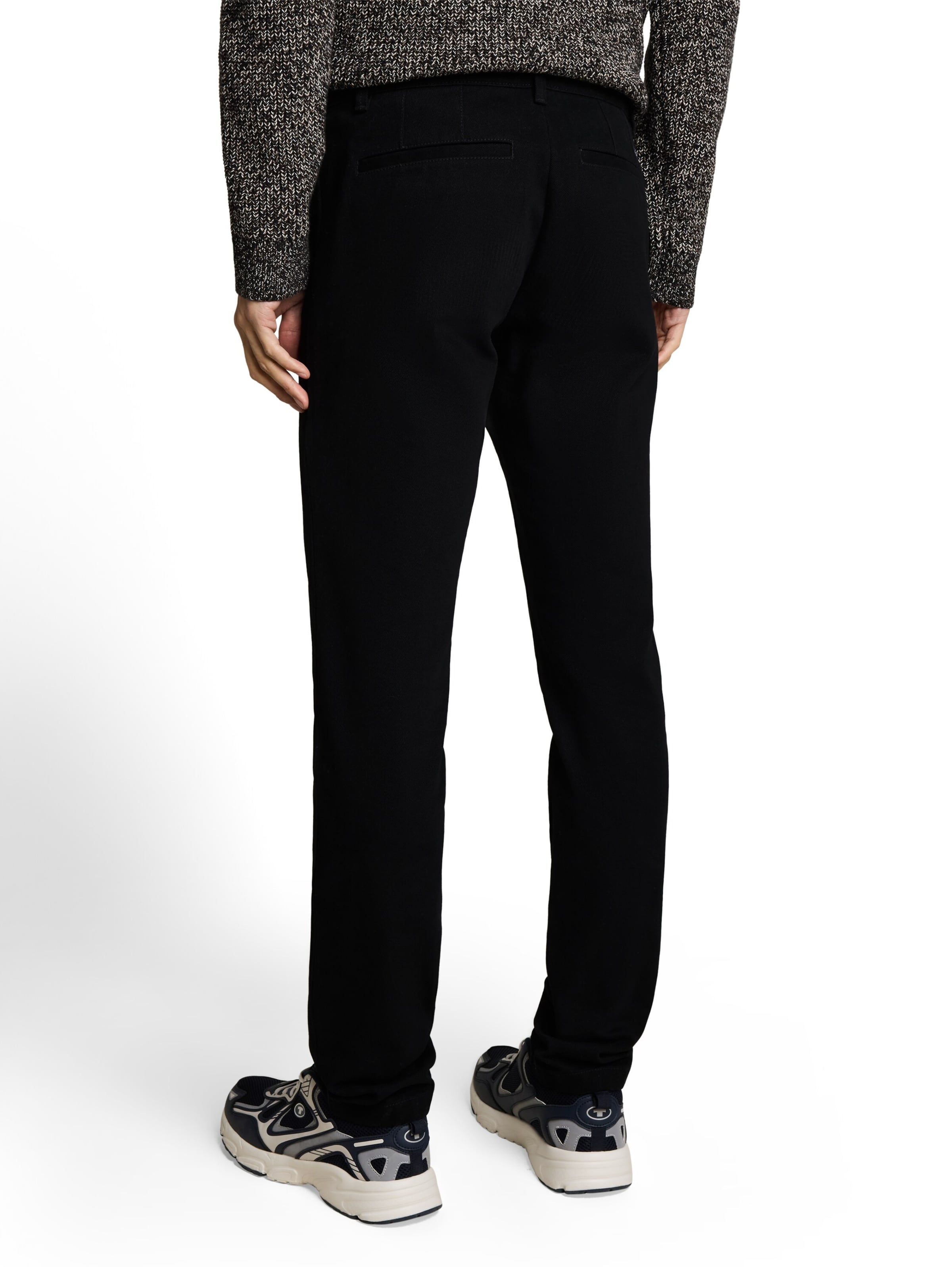 TOM TAILOR Slimfit Chino hlače 'SIMON' | črna barva