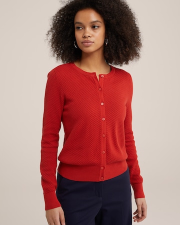 WE Fashion Knit cardigan in Red: front