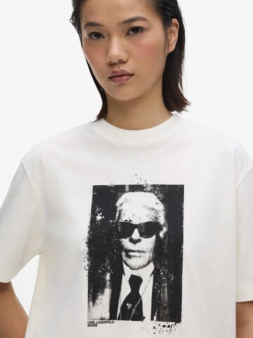 balta KARL LAGERFELD JEANS Marškinėliai