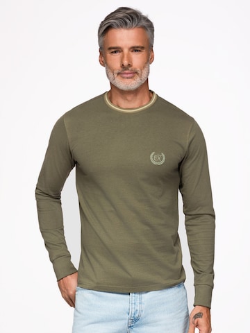 Ombre Shirt in Grün: Vorderseite