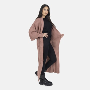 Elara Gebreide mantel in Roze