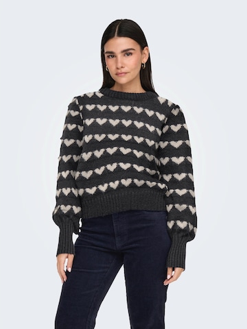 JDY Sweater 'JDYSIGRID' in Grey: front