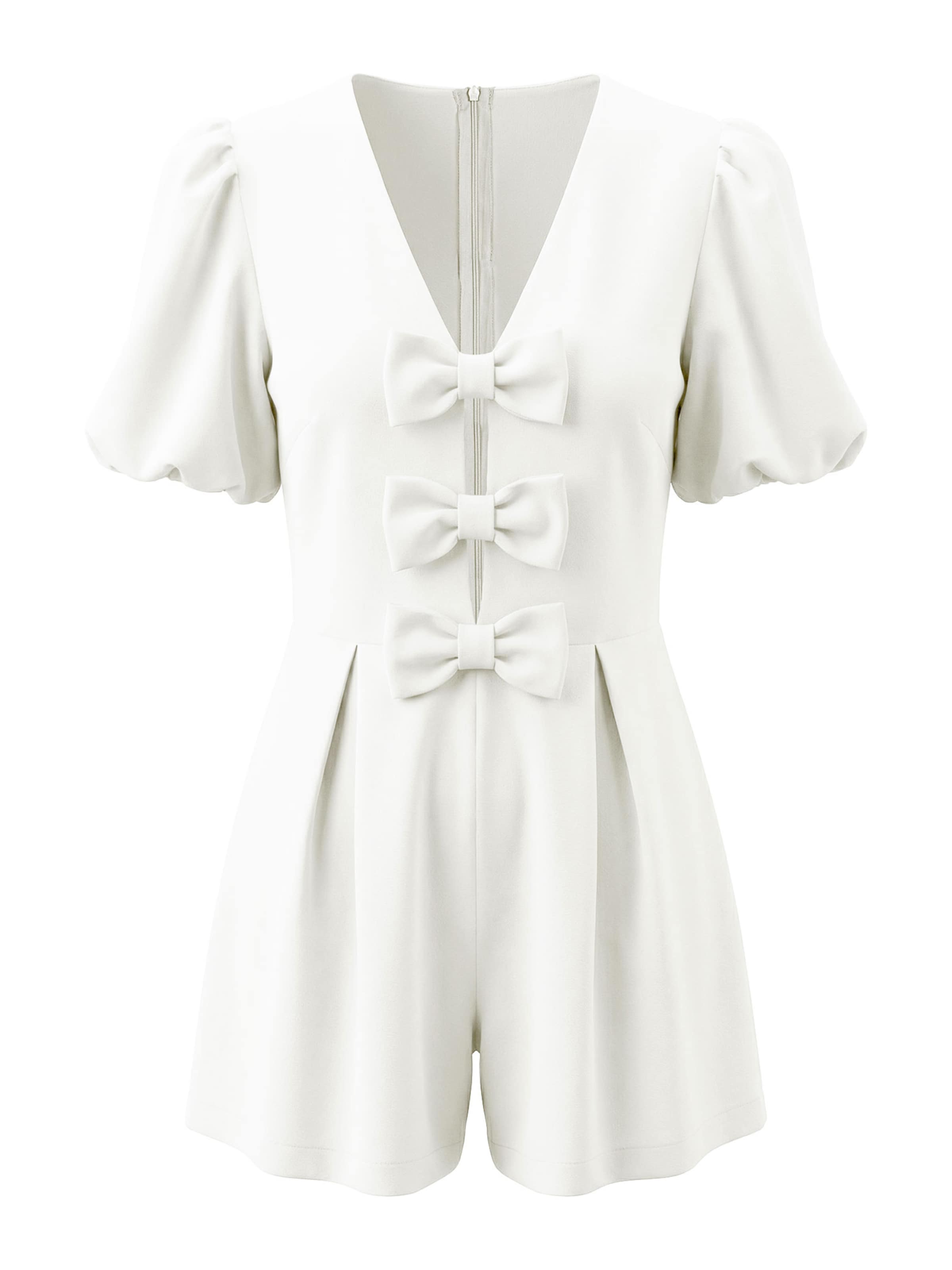 Salopeta de la Imily Bela pe alb: față