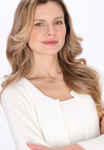 usha WHITE LABEL Gebreid vest 'Minimalistic' in Wit