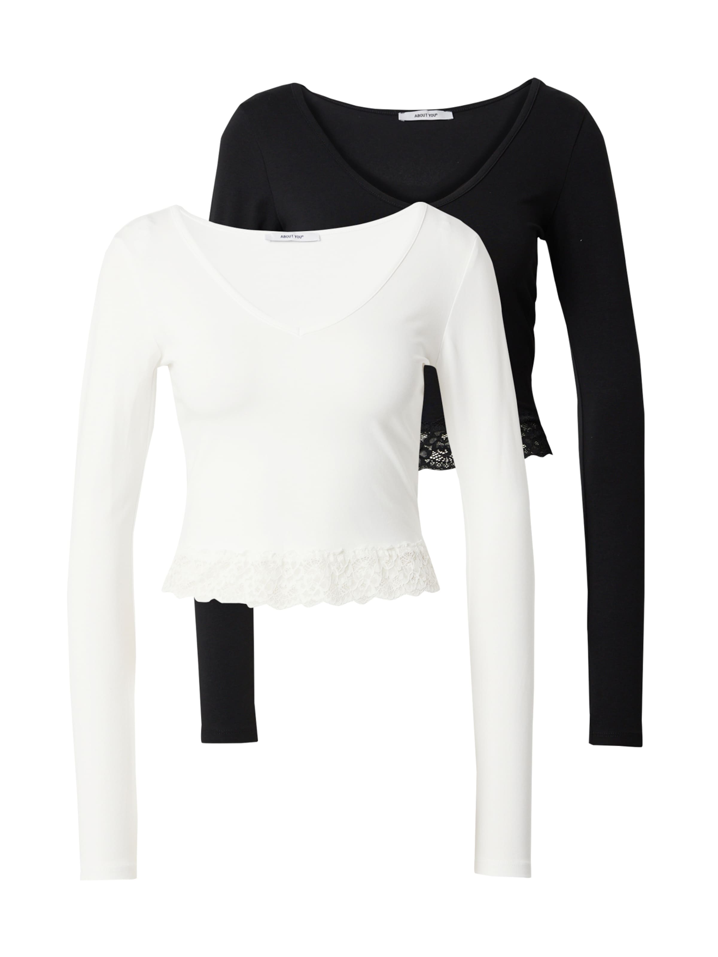 balta ABOUT YOU Marškinėliai 'Sofia': priekis