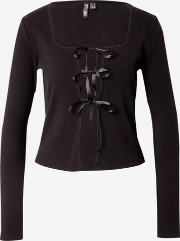 Cardigan 'BONNIE' PIECES en noir : devant