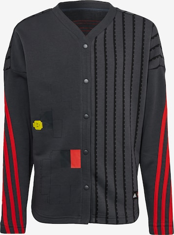 ADIDAS PERFORMANCE Sportsweatjacke ' adidas x Classic LEGO® ' in Grau: predná strana