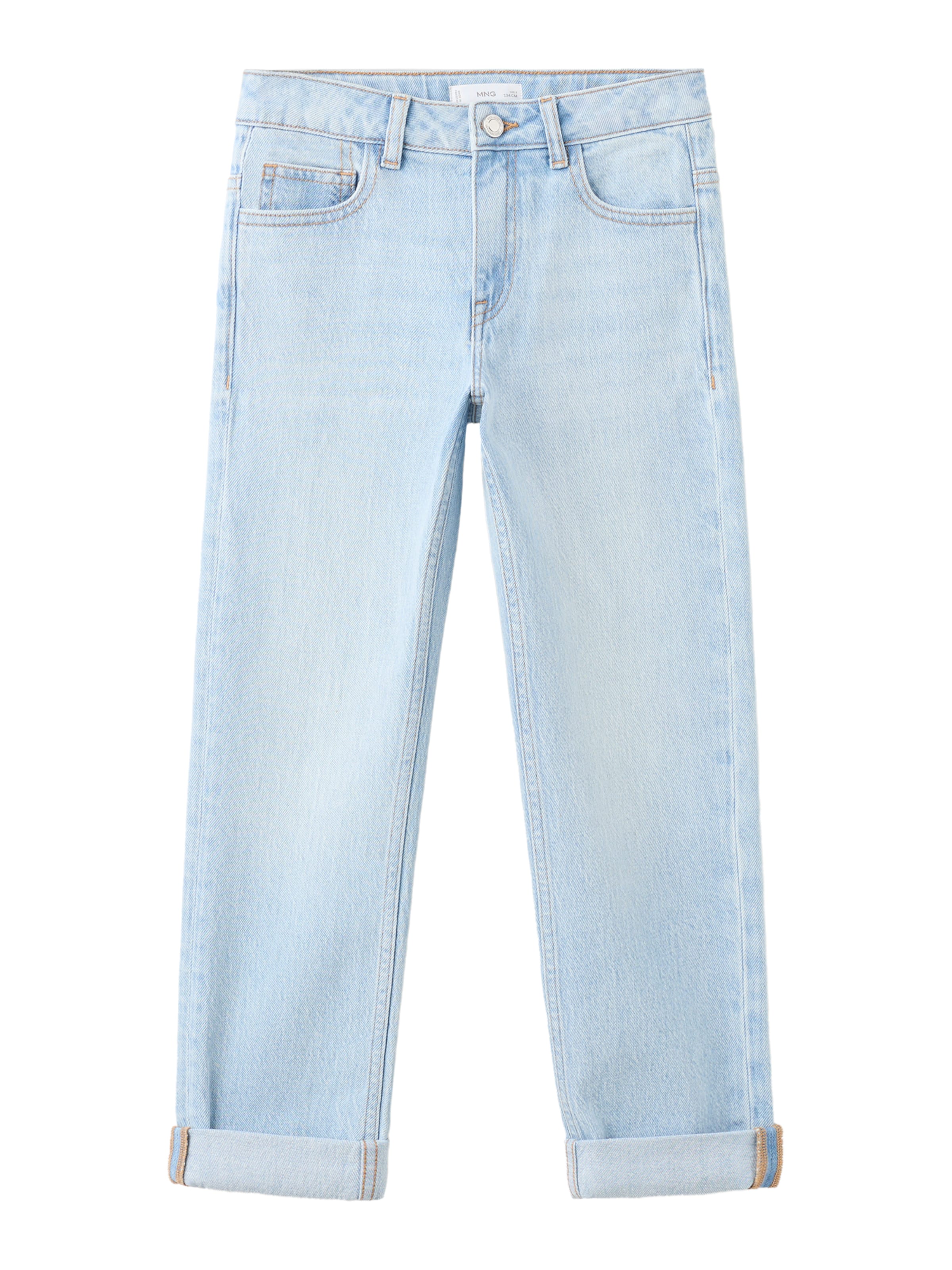 MANGO KIDS Normalny krój Jeansy w kolorze niebieski: przód