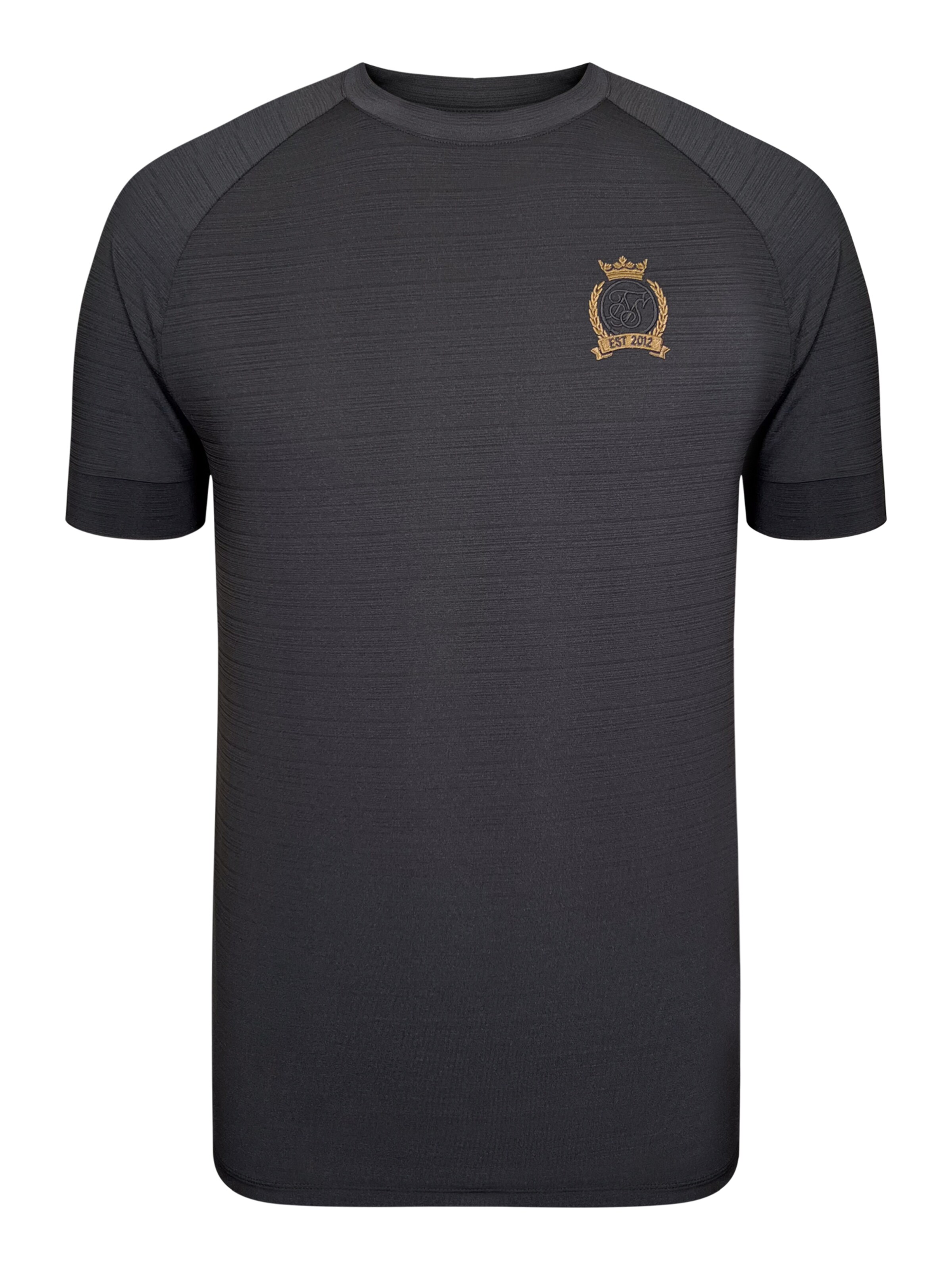 T-Shirt SikSilk en noir : devant