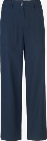 Peter Hahn Wide leg Broek in Blauw: voorkant