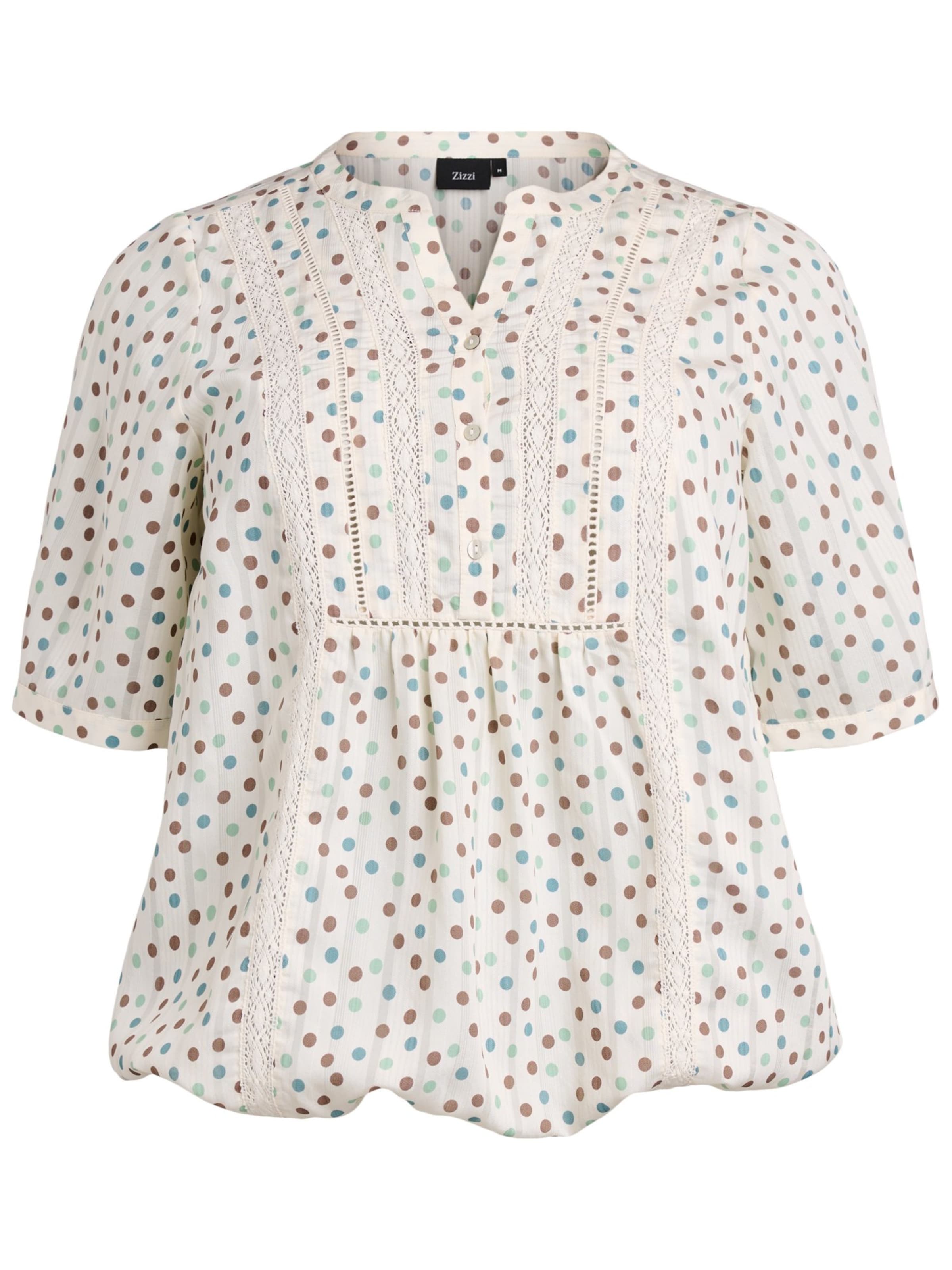 Zizzi Blúz 'Gitte' - fehér: elől