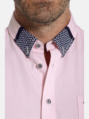 Charles Colby Comfort Fit Kurzarmhemd ' Duke Grayson ' in Pink