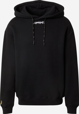 About You x Cyberkongz Sweatshirt 'Carlo' in Black: front