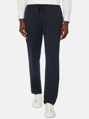 Coupe slim Pantalon à plis Boggi Milano en bleu : devant