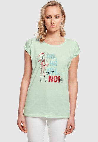 ABSOLUTE CULT Shirt 'The Nightmare Before Christmas - Ho Ho No' in Groen: voorkant