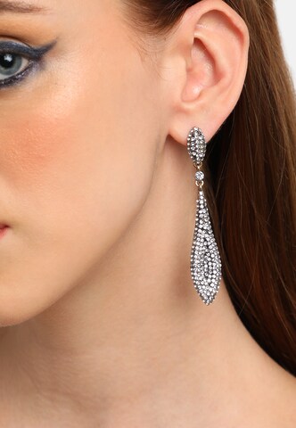 Boucles d'oreilles 'Coline' SOHI en argent : devant