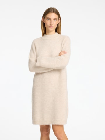 SELECTED FEMME Gebreide jurk 'SLFLULU' in Beige: voorkant