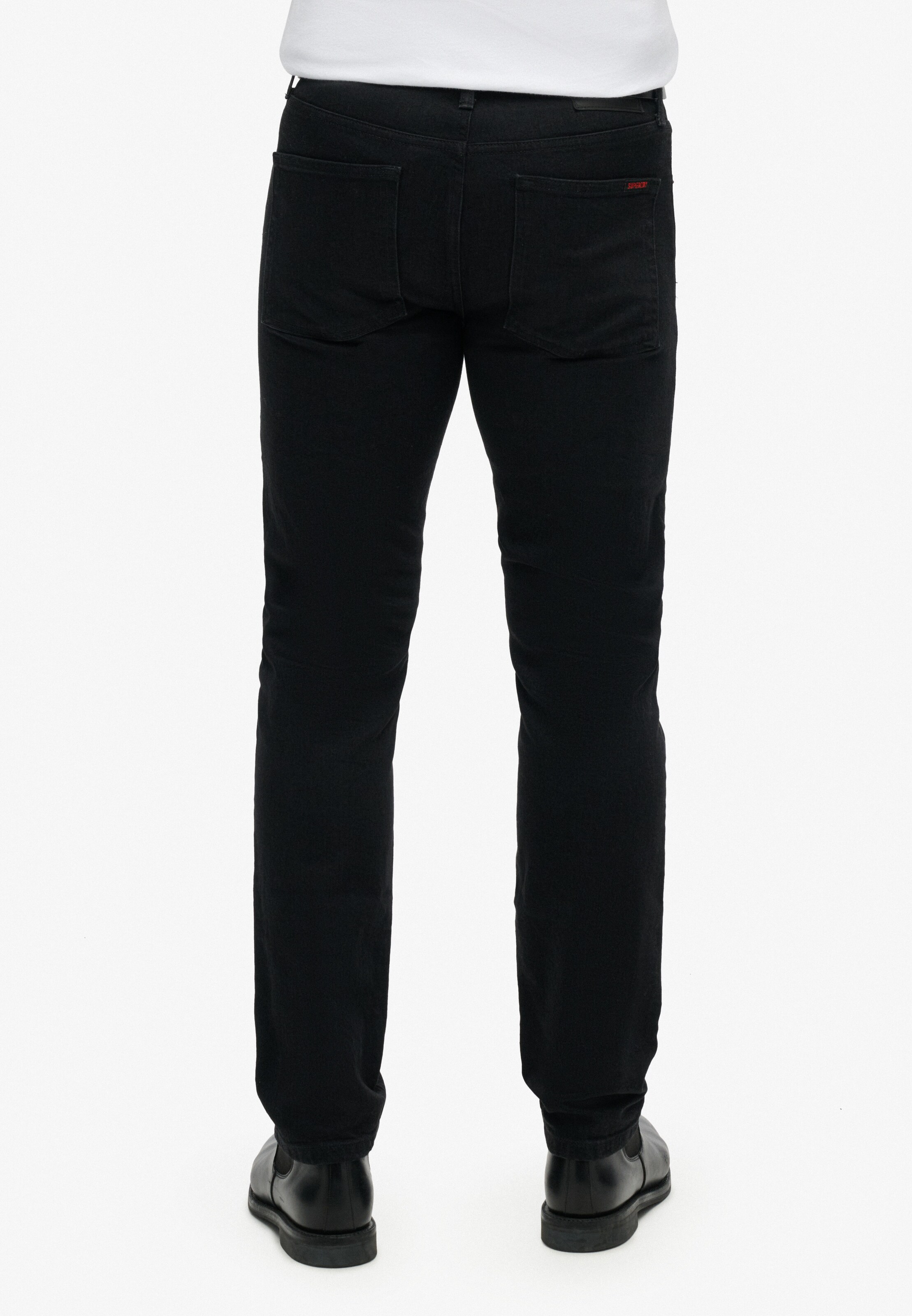 Coupe slim Jean Superdry en noir : devant