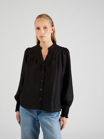 MSCH COPENHAGEN - Blusa 'Kaliko Romina' en negro: frente