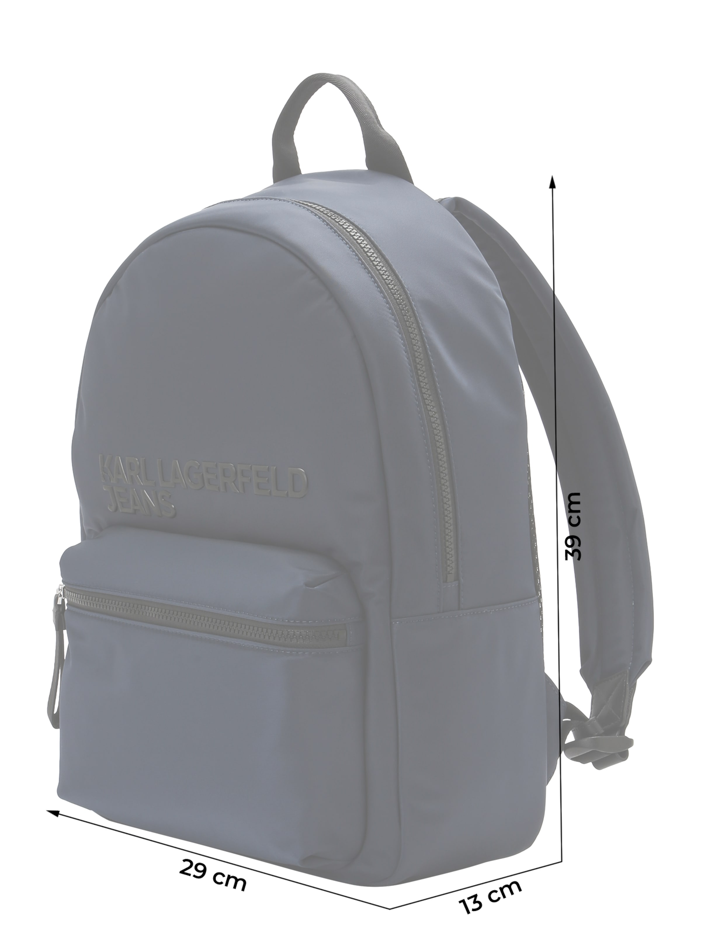 KARL LAGERFELD JEANS Backpack 'ESSENTIAL' in Blue: front